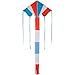 High Flying Delta Shaped Kite, Blue, Red, White Stripped - 42-inch. Includes 100 ft string