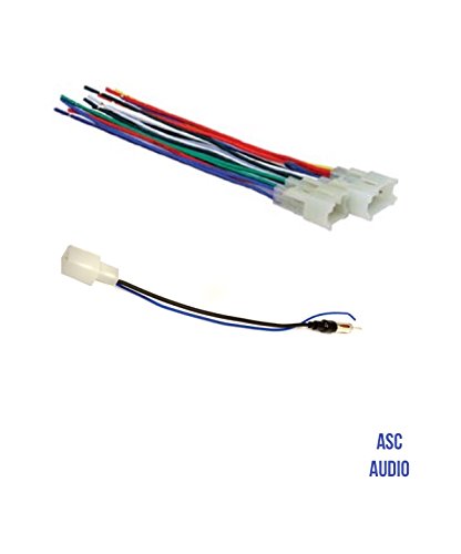 ASC Audio Car Stereo Radio Wire Harness and Antenna Adapter to Aftermarket Radio for some Subaru Toyota Scion Vehicles.- vehicles listed below