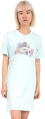 Cozy Loungewear Sleepwear Women's Printed Cotton Short Sleeve Summer Nightgown
