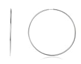 14k White Gold 2mm Endless Hoop Earrings
