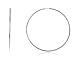 14k White Gold 2mm Endless Hoop Earrings