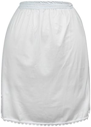 Heiress Anti Static Girl's Nylon Half Slip (16, White)