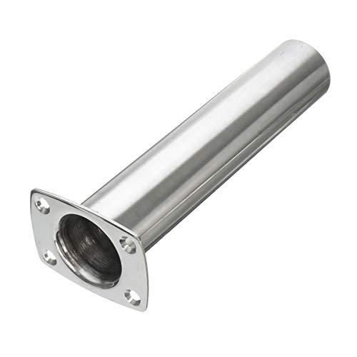 Tanchen 316 Stainless Steel Fishing Rod Holder Flush Mount Polished 90 Degree Narrow Top
