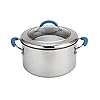 Joe Wicks 70524 Quick & Even Stainless Steel Non-stick Cookware - 24 cm 5.6 L Straining Stockpot