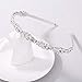 Oriamour Flower Design Rhinestone Crystal Wedding Headband Bridal Headpieces Simple Design Bridal Headband (Silver)