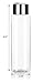Clear 16 oz / 500 ml Professional Cylinder PET Plastic Bottles (BPA Free) with Wide Silver Disc Cap Lid (6 Pack)