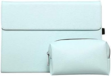 12.3-Inch Sleeve Bag, PU Leather Protective Laptop Notebook Case Cover forSurface Pro4/ Surface Pro3 /Surface Pro 5 /Surface Pro 6 with Small Bag，Green,surface Pro6 12.3"(29.6X21.5X2.8 cm)
