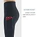 THE GYM PEOPLE Thick High Waist Yoga Capris with Pockets, Tummy Control Workout Running Yoga Leggings for Women (Medium, Z- Capris Black)thumb 4