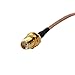 Pc-case 0.5ft Rf Electrical Wire Coaxial Cable Connector Sma Female Bulkhead Nut Straight to Sma Male Right Angle Assembly Pigtail Extension Rg316 15cm Copper Conductor for Wireless Antenna