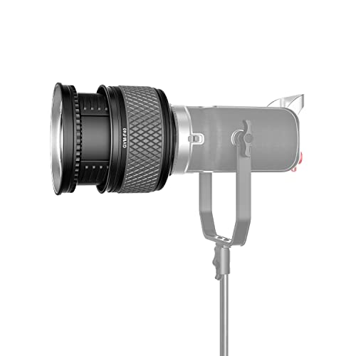 GVM F40 Fresnel Lens with Bowens Mount, COB Video Light Lens, Continuous Output Lighting for Photography Shooting, Lighting Shaping Tool for Video Recording