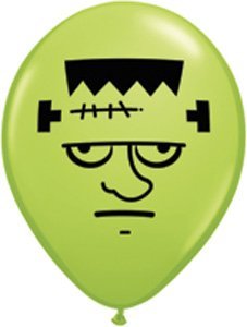 Single Source Party Supplies - 5" Frankenstein Face Latex Balloons Bag of 100