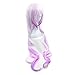 Anime Cosplay Wig Long Purple White Mixed Gradient Hair Synthetic Wigs+6 Balls+Horn+Tail