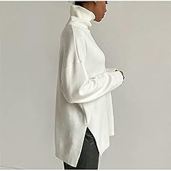 Women's Oversized Turtleneck Sweater Long Sleeve