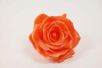 INNA Glas - Set 72 x Wachsrose, orange, Ø 10 cm - Deko Rosenköpfe/Künstliche Blüten