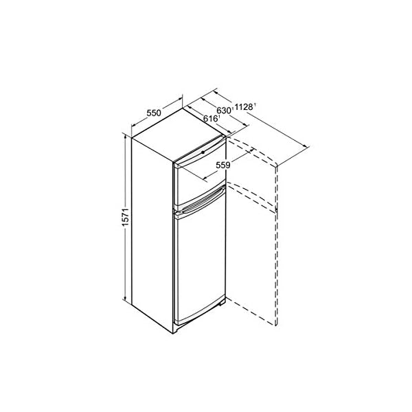 Liebherr CT2931 Fridge Freezer with SmartFrost, A++ Energy Rating, Vario Space and 270 Litre Capacity