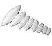 8pcs Egg Shape PTFE Magnetic Stirrer Mixer Stir Bars White Color
