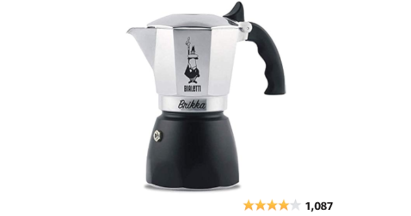 Bialetti 6784 Brikka Black 4 Cups 