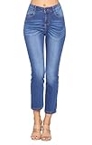 Blue Age Women's High Rise Slim Straight Jeans
