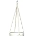4 Legs Macrame Plant Hanger 6 mm Thickness Cotton Rope Plant Holders for 13″ to 14″ Plant Pots ,Natural Color, 60-inches with Tassel and 40 Inches exclude tasselthumb 3