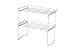 NEUN WELTEN Stackable and Foldable Kitchen Cabinet and Counter Storage Shelf Additional Organiser 38L × 23W × 19Hcm (Large (Pack of 2), White)