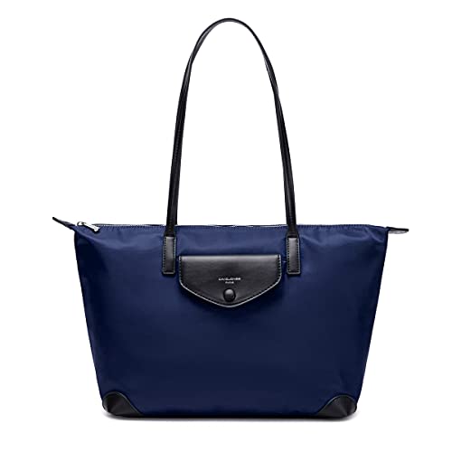 David Jones - Women's Nylon Tote Bag - Waterproof Shoulder Bag Travel Beach - Foldable Shopper Handbag Large Capacity - Fashion Zipper Crossbody Bag - Casual Elegant Work City - Blue โ image 1