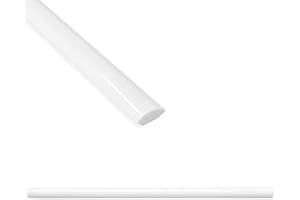Questech Quarter Round Tile Trim, 1/2 x 12 Inch Corner Shower Tile Edge Trim, Decorative Jolly Tile Liner Cap for Kitchen Backsplash Bathroom Shower, Bright White Polished, 12 Pack