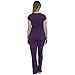 Kindred Bravely Davy Ultra Soft Maternity & Nursing Pajamas Sleepwear Set (Eggplant, Medium) Aubergine
