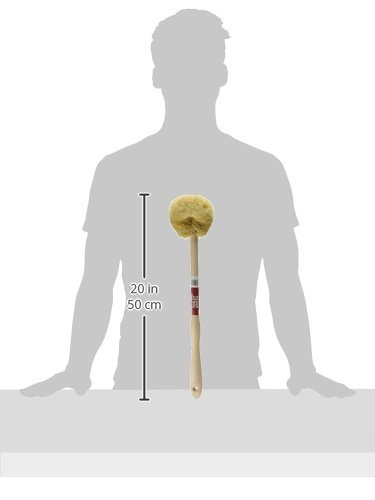 Janico 4001 Bristles Angled Twisted Wire Toilet Brush, Plastic Handle with Wood Look, Natural