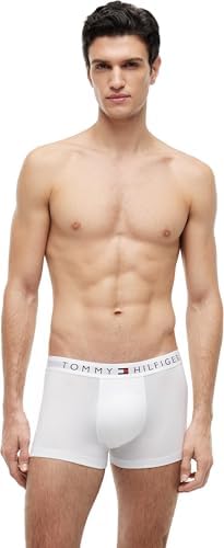 Herren 3er Pack Boxershorts Trunks mit Logobund, Mehrfarbig (Grey Htr/White/Desert Sky), XS
