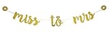 Miss to Mrs Gold Glitter Cursive Banner with Diamond Ring Decoration | bachelorette party bridal shower engagement hen party wedding | by CC Party Co.