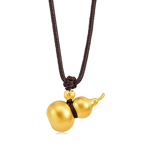 CHOW SANG SANG Cultural Blessings 999.9 24K Solid Gold Price-by-Weight 25.07g Gold Gourd (Wulu) Necklace for Women and Men 92196N | 27.5