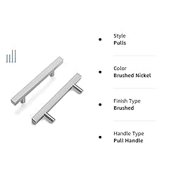 homdiy Cabinet Handles Brushed Nickel Drawer Pulls