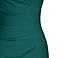 MUXXN Women's Vintage 1950s Style Sleeveless V Neck Midi Business Wear to Work Pencil Dress Dark Green XL