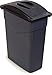 Carlisle FoodService Products Trimline Rectangular Waste Container with Handles, Polyethylene, 15 Gallons, Gray
