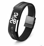 B4A Unisex Casual LED Rectangle Sport Digital Bracelet Watch (Black) by Lovestore2555