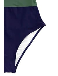 CUPSHE - Bañador de una pieza con forro y diseño de bloques cruzados para mujer