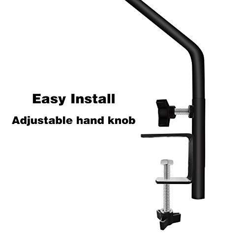 Heavy Duty Deck Hook, Extensible and Adjustable Deck Hook with 2" Non Slip Horizontal Clamp for