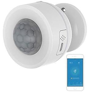 Smart PIR Motion Sensors: WiFi Motion Detector with Temperature and Humidity Sensor,Movement Detector with USB Charge…