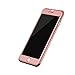 doopootoo New Hybrid Tempered Glass with Acrylic Hard Case Cover for iPhone 6s Plus (Rose Gold -1)