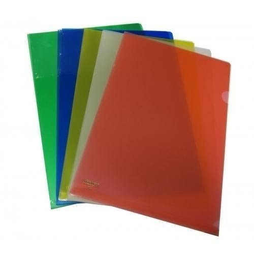 TATHASTU Clear Document Folder Copy Safe Project Pockets (Pack of 15) Plastic Paper Jacket Sleeves in Assorted Colors Scratch Resistant Paper Holders Organizer (W 8.7" X L 12.2") (15)