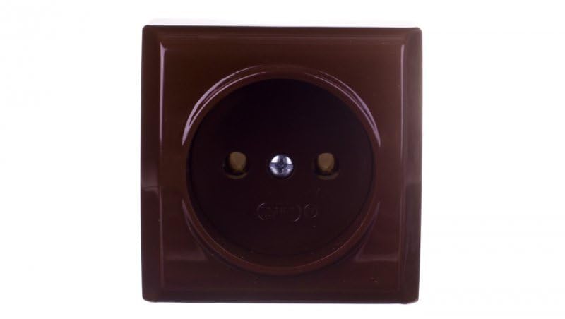 Ospel GN-1B/24 Socket Brown IP20, 16 A 60 mm 38 mm 60 mm