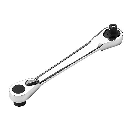 Mini Ratchet Wrench 1/4 Inch Drive Socket and Screwdriver Bit Driver Quick Release Ratchet Wrench Dual-use Spanner Multifunctional Hand Tools