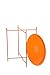 Finnhomy Small Round Side End Table, Sofa Table, Tray Side Table, Snack Table, Metal, Anti-Rusty, Outdoor and Indoor Use for Putting Small Things, Orange