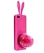 Newstore Cute Lovely Hot Pink Bunny Rabbit Silicone Soft Case Cover Skin for Apple iPhone 5/5S with Furry Tail