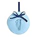 Pearhead Babyprints Baby's First Handprint or Footprint Ornament Kit, Easy No-Bake DIY Clay Impression, Christmas Baby Keepsake Gift, Blue