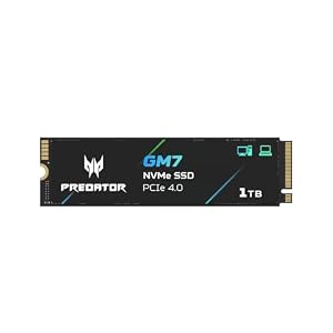 Acer Predator M.2 SSD 1TB GM7 NVMe2.0 2280 PCIe Gen4×4 内蔵SSD 高耐久 3D NAND TLC PS5/PS5 Pro動作確認済み