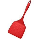 Minchsrin Extra Large Food Grade Silicone Spatula Turner (1, Red)