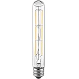 LETO LED 6W Vintage Tubular Light Bulb Dimmable ,LED Filament Bulb UL Listed,60W Equivalent,LED Warm White 2700K,E26 Base decorative bulbs
