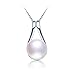 Freshwater Cultured Genuine Pearls Jewelry Set with Necklace & Stud Earrings by DIAMOVI - 925 Sterling Silver - Stunning Wedding Bridal Jewelry - Luxury Fashion Style - White