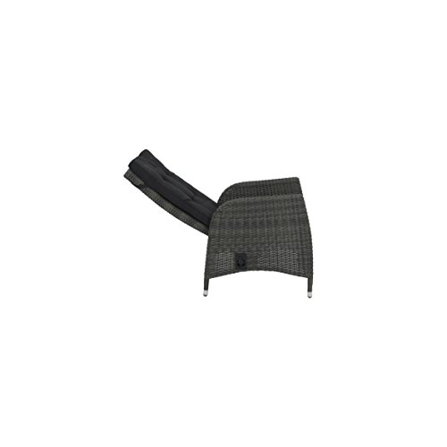 greemotion 128608 Rattansessel LAS Vegas - Hochlehner Gartenstuhl, Rückenlehne verstellbar, Grau/Anthrazit, 5.9 x 6.6 x 11 cm – Bild 5